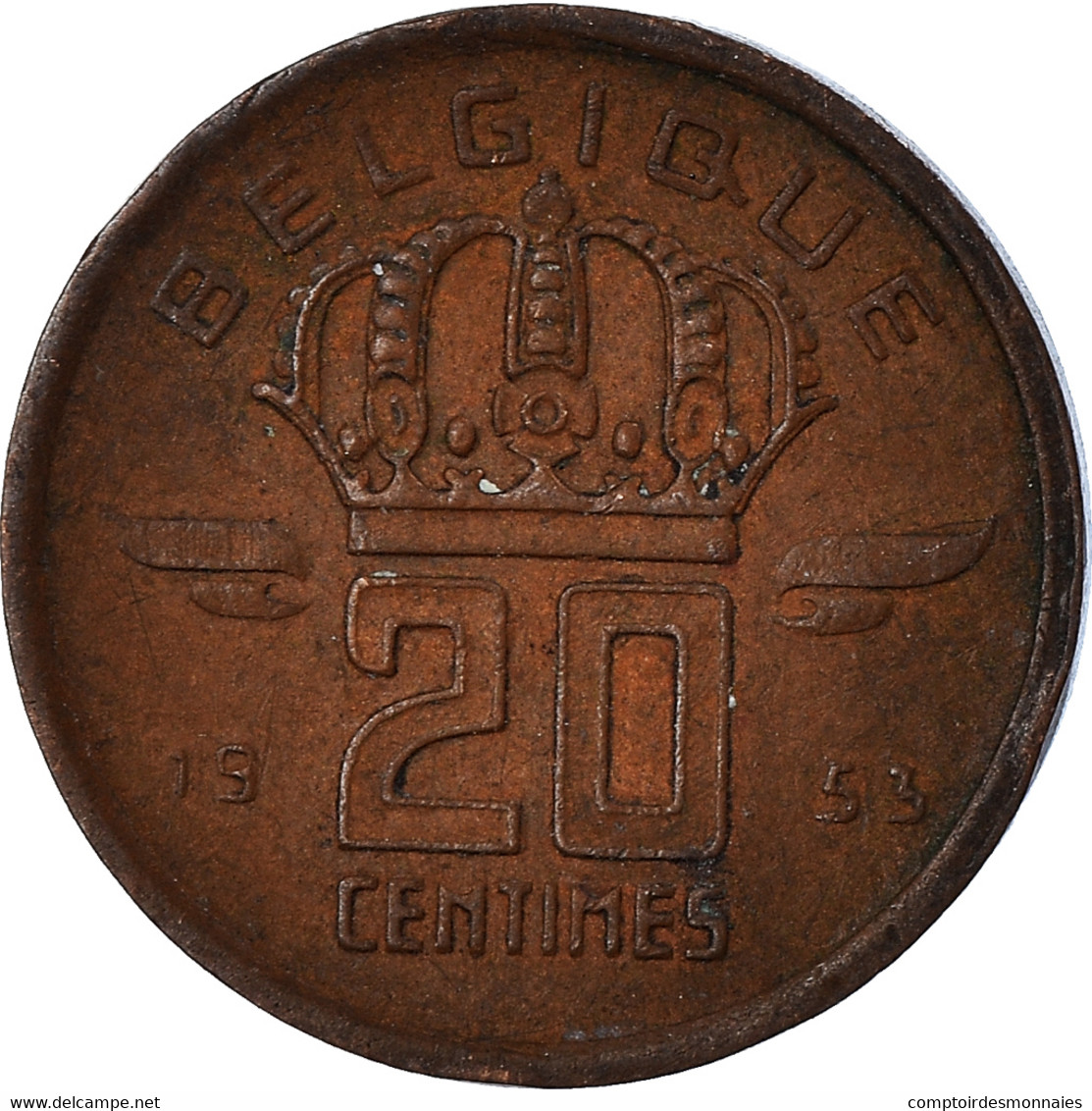 Monnaie, Belgique, 20 Centimes, 1953 - 20 Cents