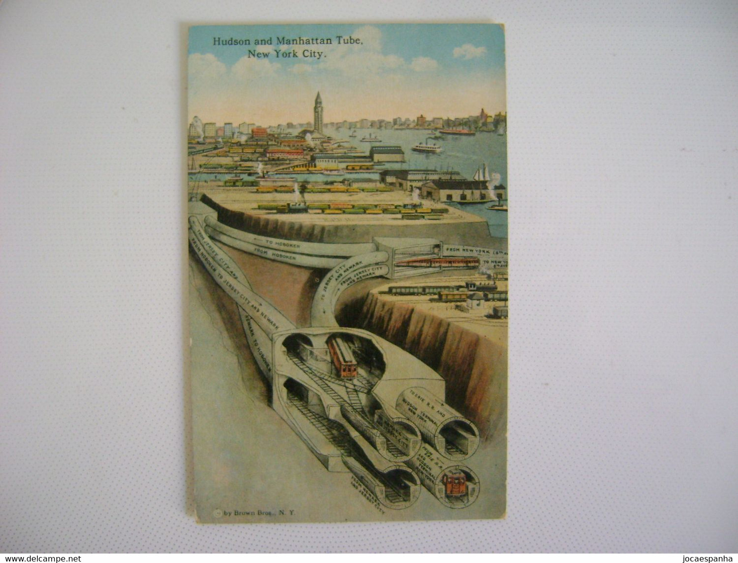 UNITED STATES - POST CARD HUDSON AND MANHATTAN TUBE IN NEW YORK CITY IN STATE - Brücken Und Tunnel