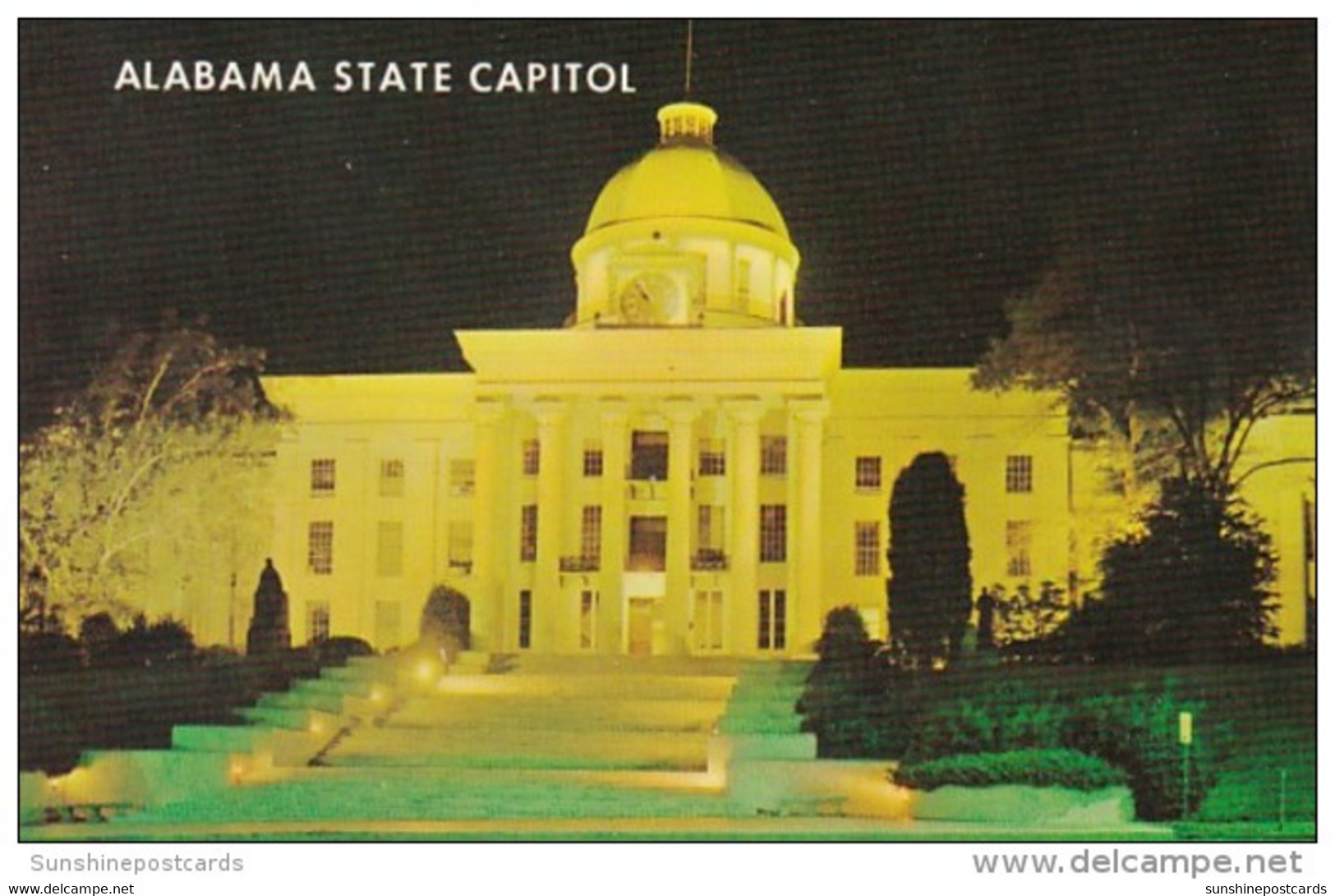 Alabama Montgomery State Capitol Building At Night - Montgomery