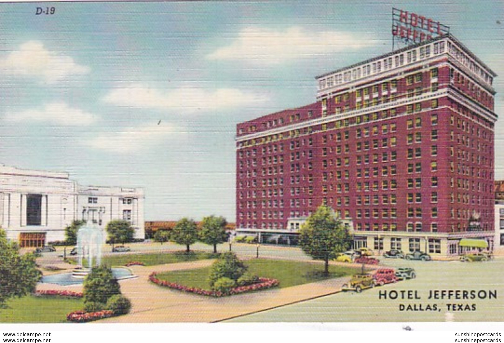 Texas Dallas Hotel Jefferson Curteich - Dallas