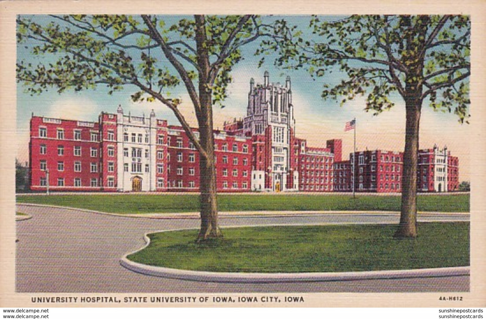 Iowa Iowa City University Hospital State University Of Iowa 1939 Curteich - Iowa City