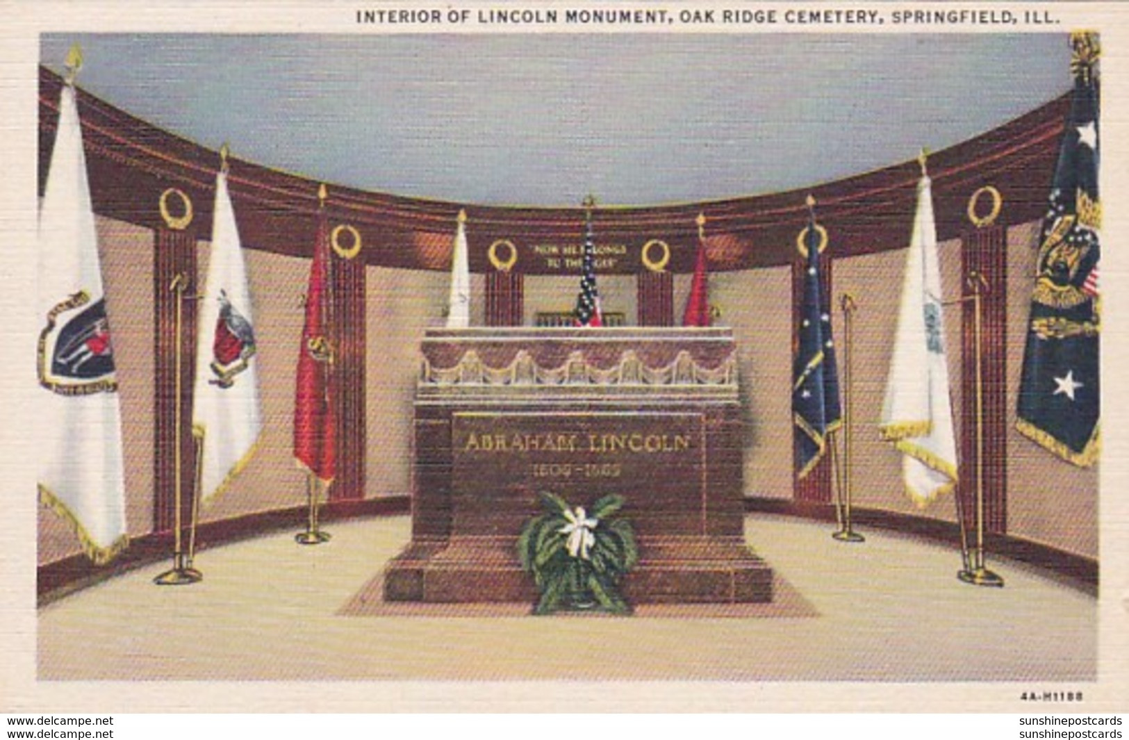 Illinois Springfield Interior Of Lincoln Monument Oak Ridge Cemetery Curteich - Springfield – Illinois