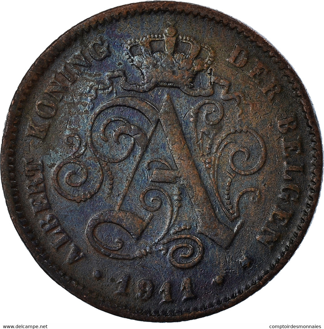 Monnaie, Belgique, 2 Centimes, 1911 - 2 Cents