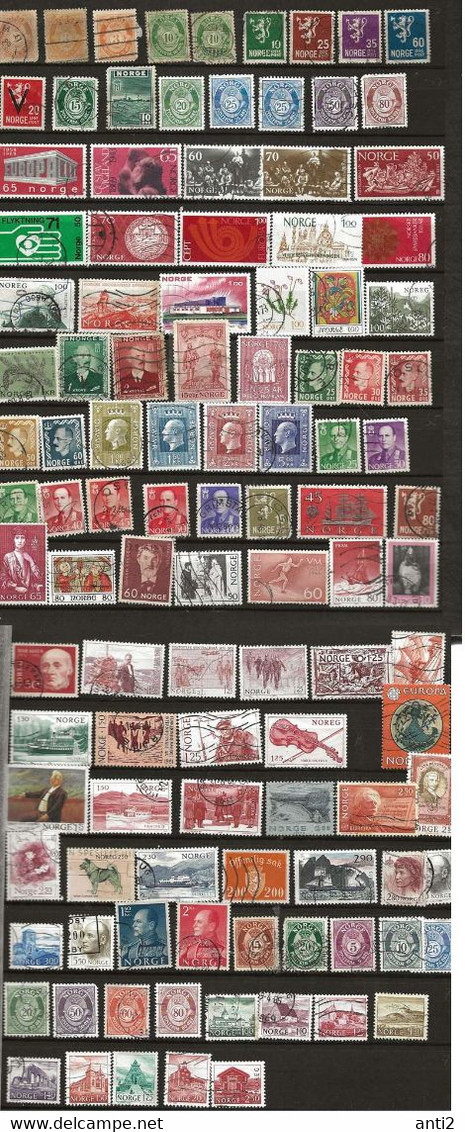 Norway   Small Lot Used Stamps  110  - Most Different - Colecciones