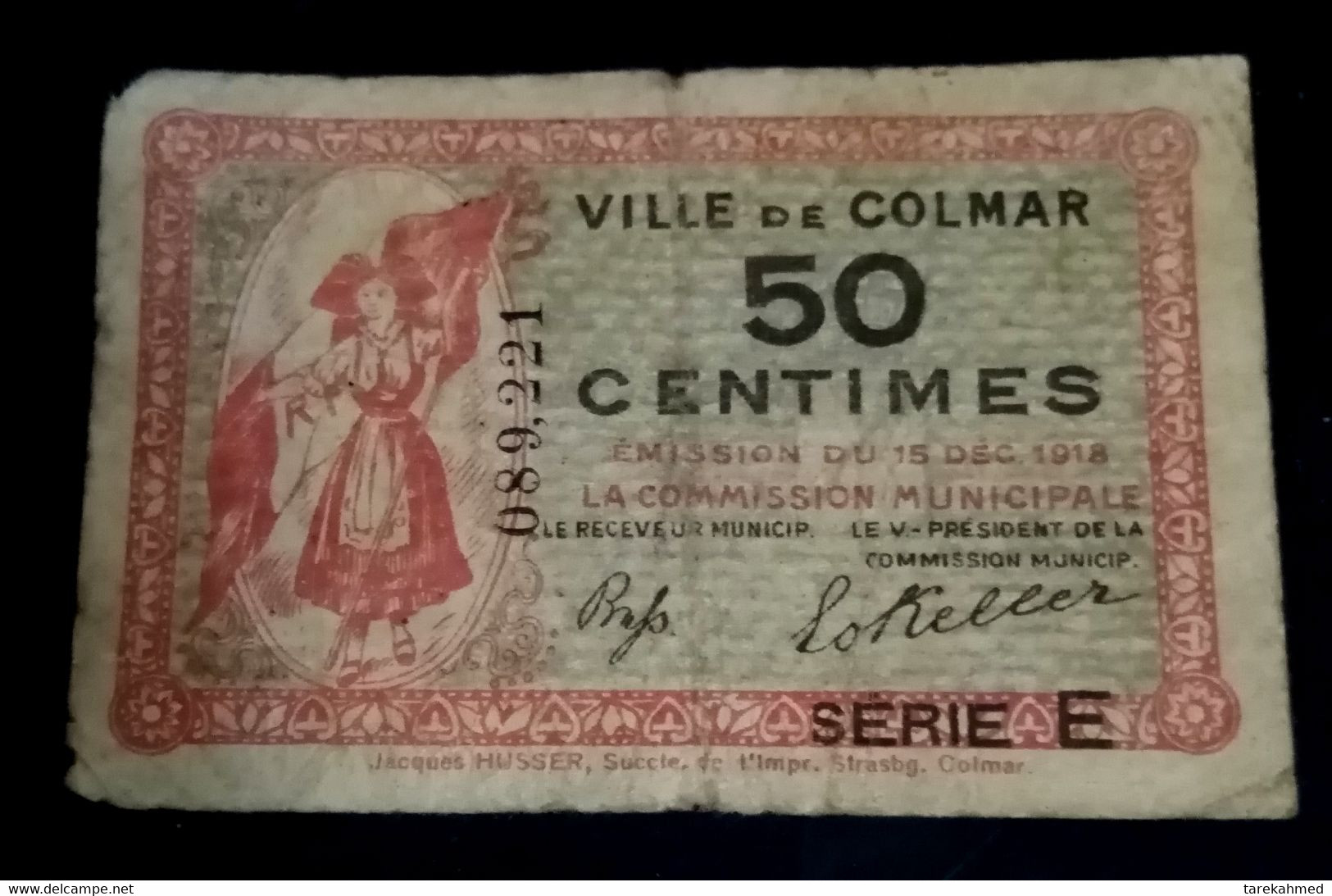 VILLE DE COLMAR , 50 CENTIMES,  1920 - Chambre De Commerce