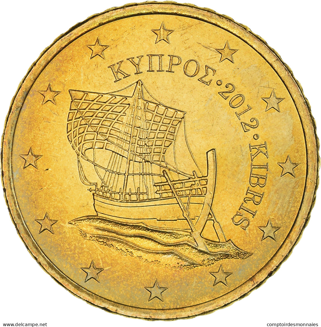 Chypre, 50 Euro Cent, 2012, SPL+, Laiton, KM:83 - Chypre
