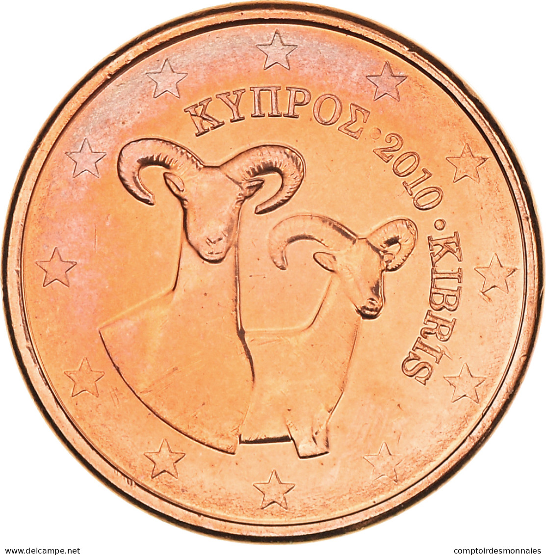 Chypre, Euro Cent, 2010, SPL+, Cuivre Plaqué Acier, KM:78 - Cyprus