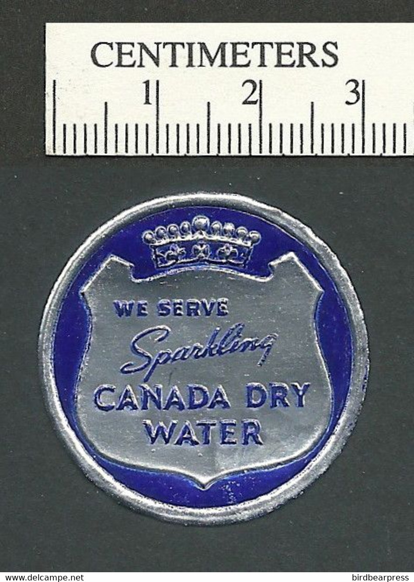 B68-53 CANADA Dry Water Advertising Silver Foil Label MNH - Local, Strike, Seals & Cinderellas