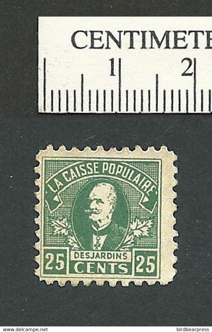 B68-58 CANADA Caisse Populaire Savings Stamp 25c Used - Privaat & Lokale Post