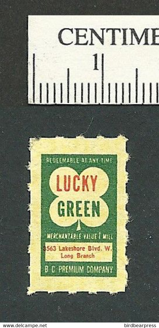 B68-79 CANADA Lucky Green Trading Stamp 1ah Long Branch MNH - Werbemarken (Vignetten)