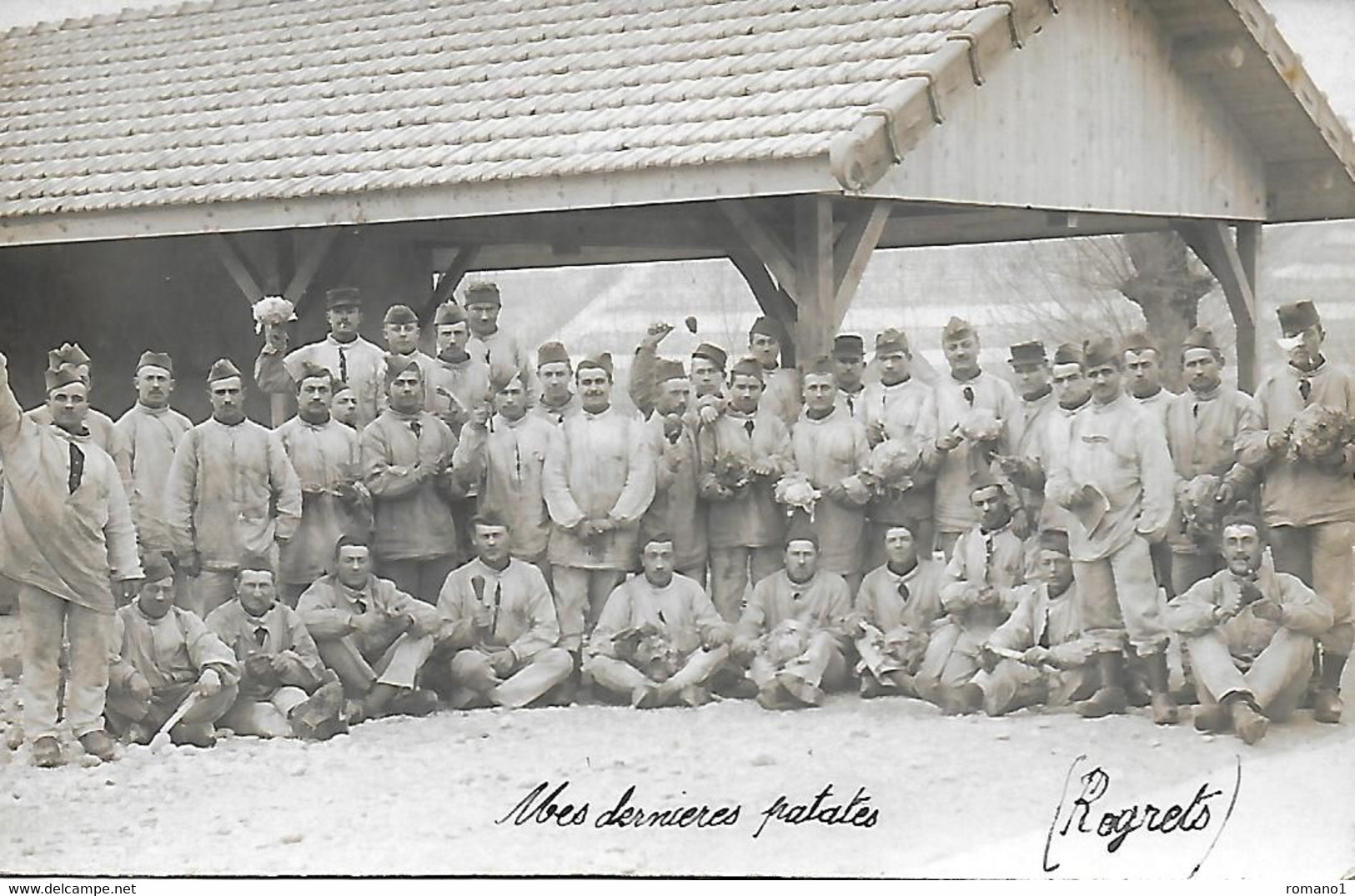 01)    BELLEY  - Mes Dernières Patates   - Carte Photo Militaire - Belley