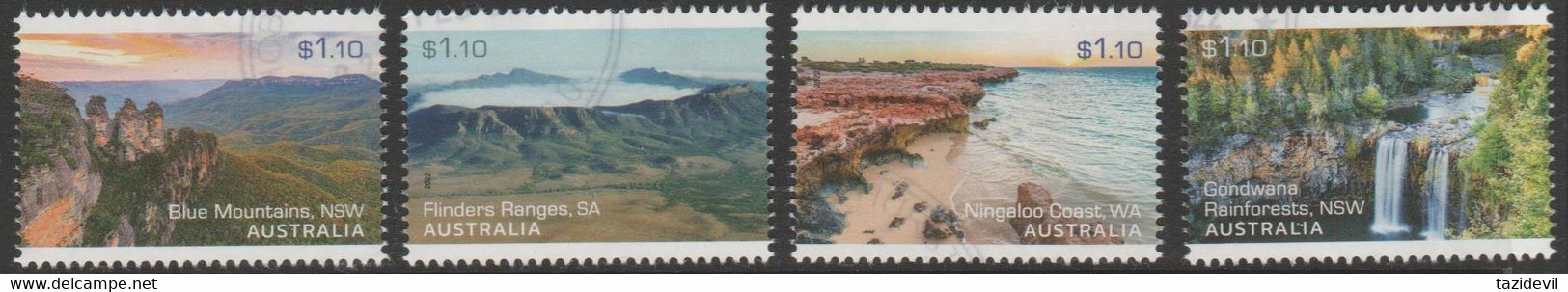 AUSTRALIA - USED 2022 $4.40 Our Beautiful Continent Set Of Four - Oblitérés