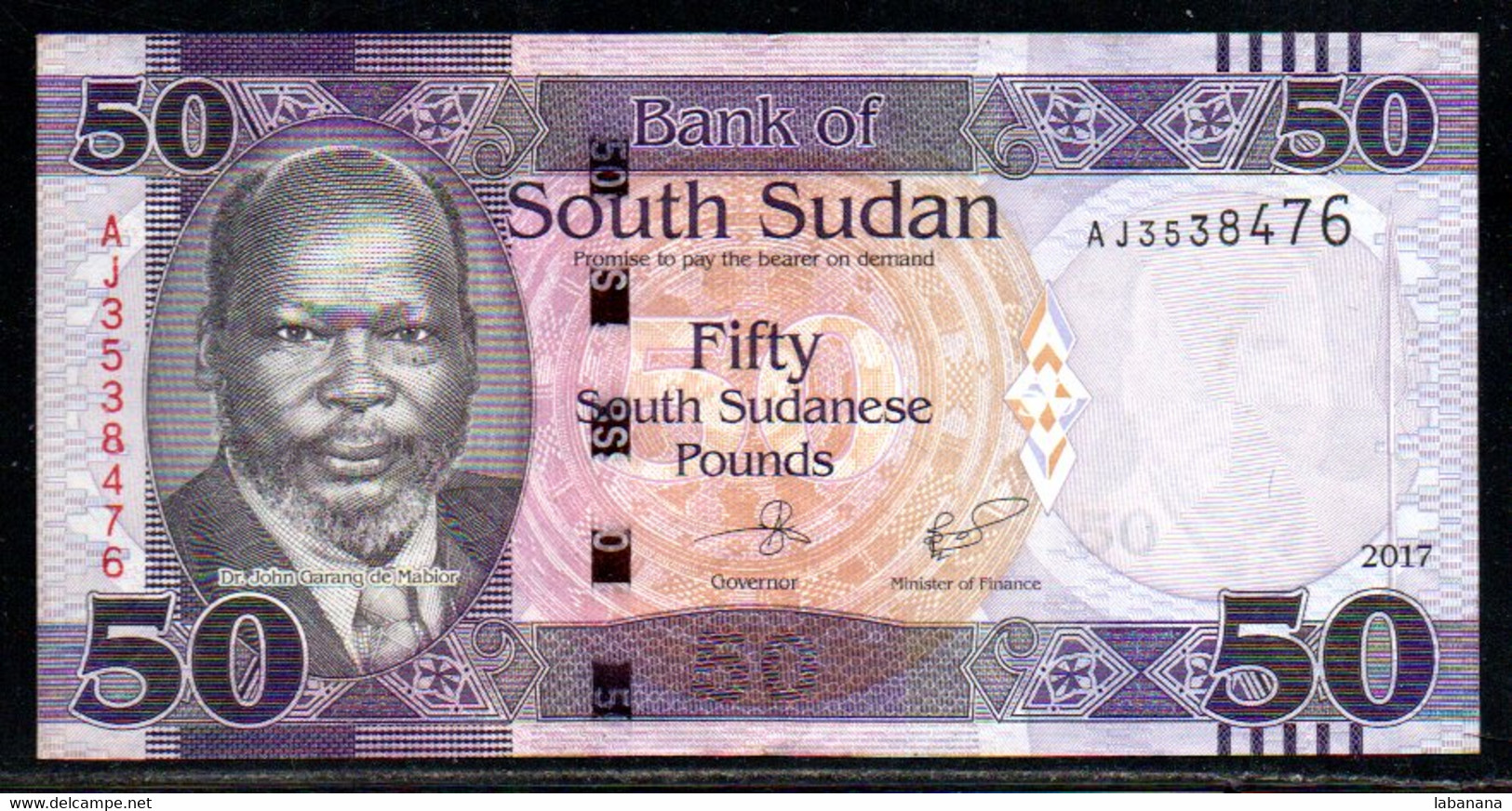 659-Soudan Du Sud 50 Pounds 2017 AJ353 - Südsudan