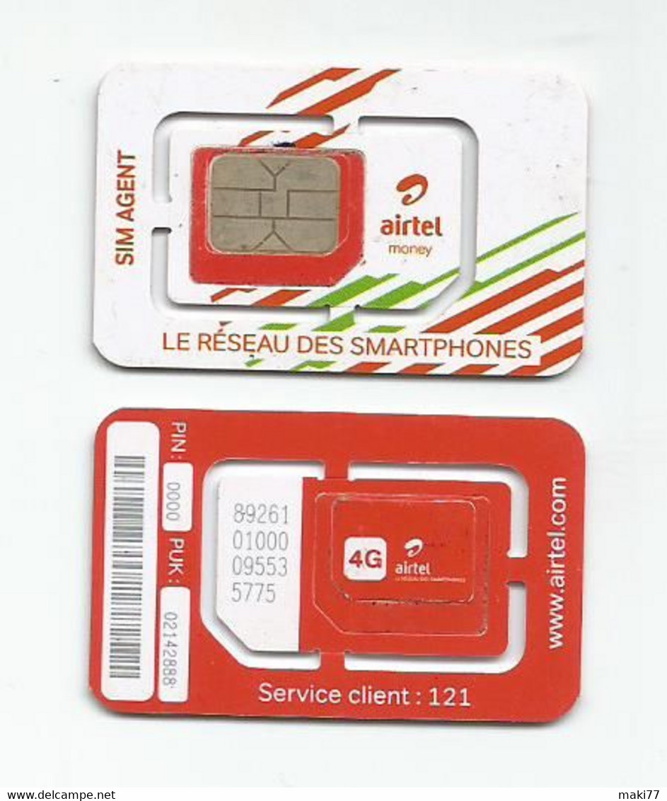 RARE MADAGASCAR MADAGASKAR  Carte SIM AIRTEL  AGENT NEUVE Nouveau Modèle  /  MALAGASY  NEW SIM Card AIRTEL - Madagascar