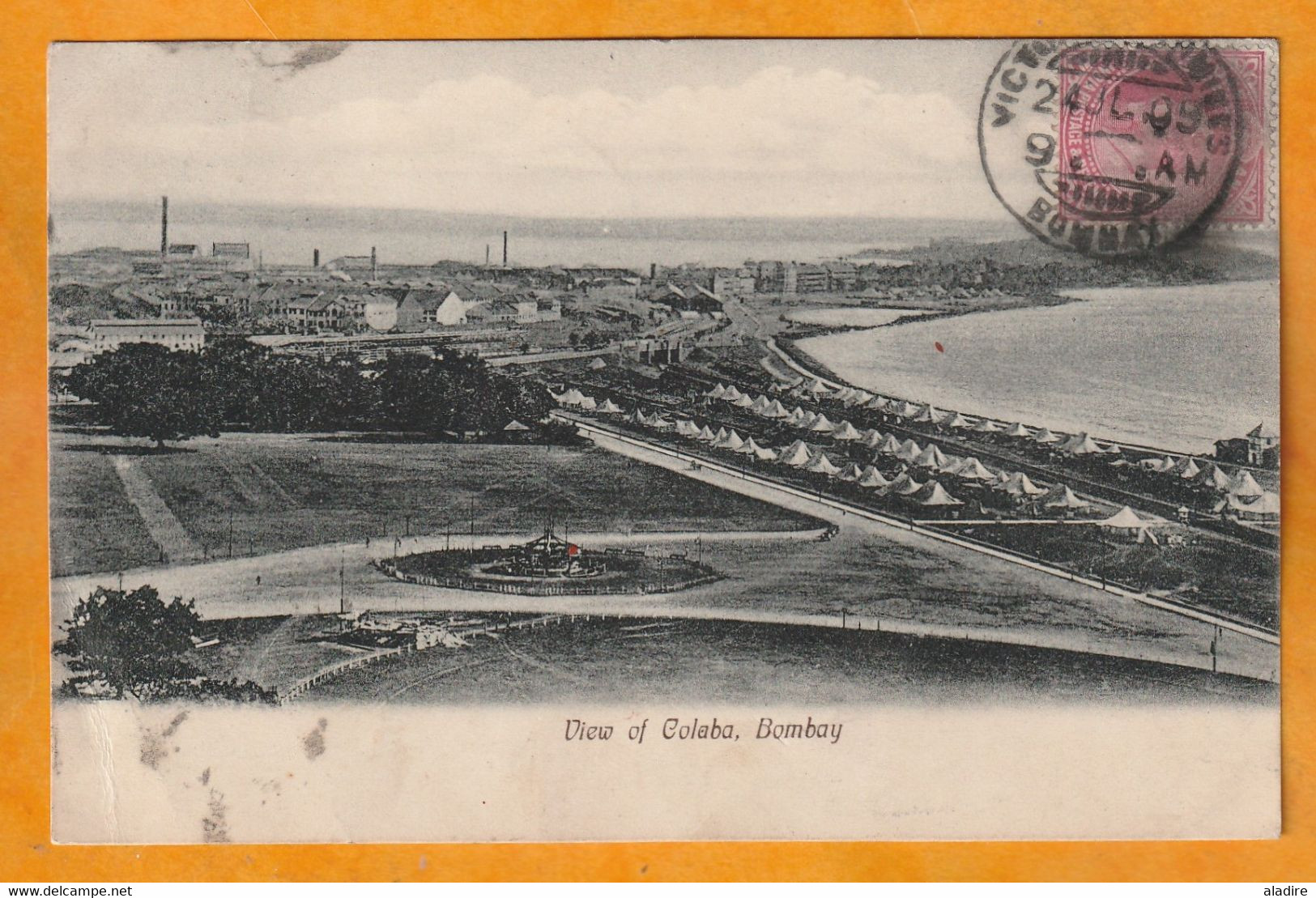 1909 - Carte Postale De Bombay Mumbai, Inde, GB Vers Lyon Vaise, Puis Jausiers, France - 1902-11 King Edward VII