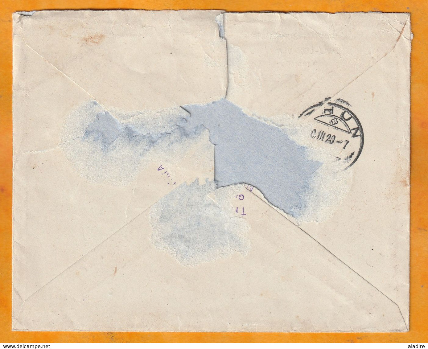 1920 - Enveloppe Recommandée De Malavli Poona, Inde, GB Vers Thune Thun, Suisse - 4 1/2 Annas - 1911-35  George V