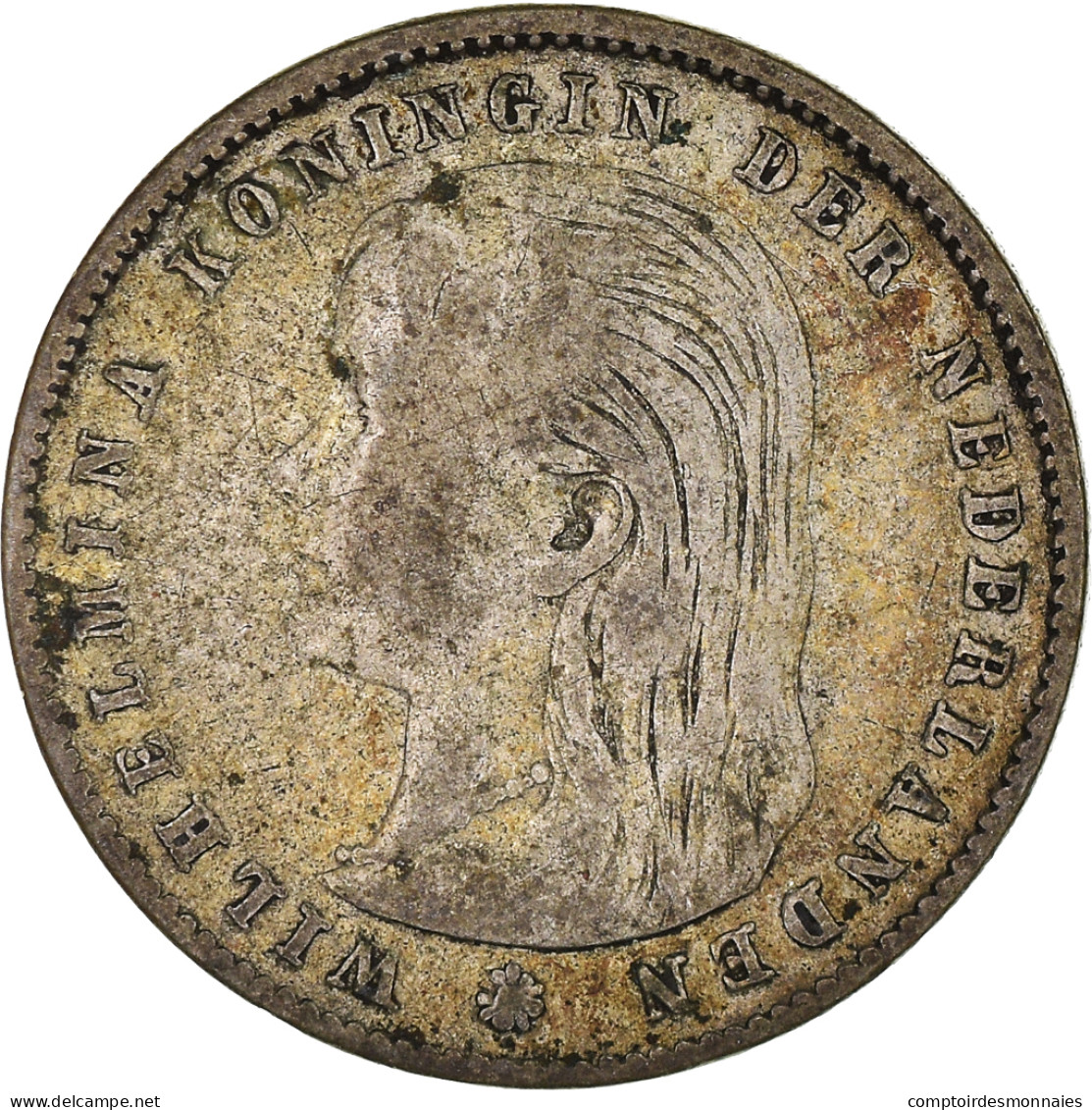 Monnaie, Pays-Bas, Wilhelmina I, 25 Cents, 1897, TB, Argent, KM:115 - 25 Cent