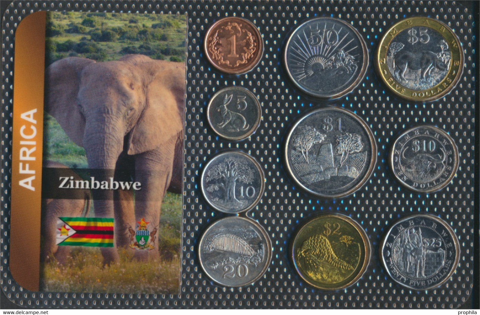 Simbabwe Stgl./unzirkuliert Kursmünzen Stgl./unzirkuliert Ab 1980 1 Cent Bis 25 Dollars (9764467 - Simbabwe