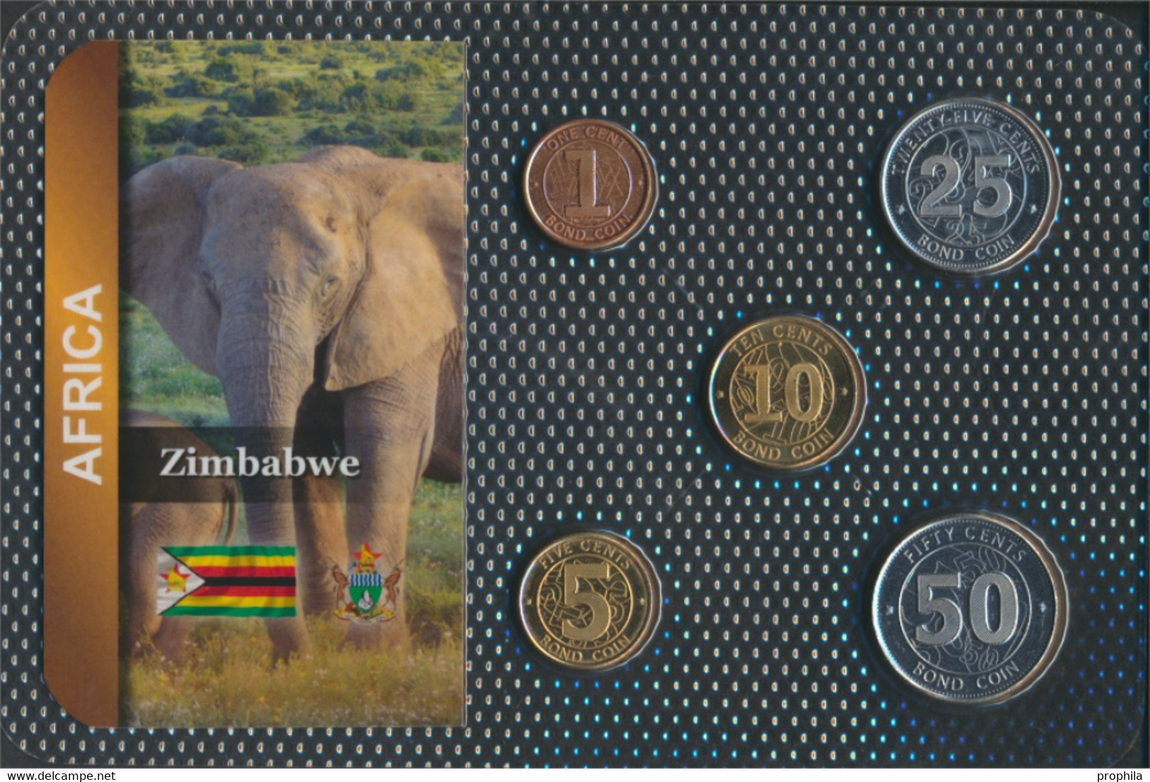 Simbabwe 2014 Stgl./unzirkuliert Kursmünzen 2014 1 Cent Bis 50 Cents (9764464 - Simbabwe