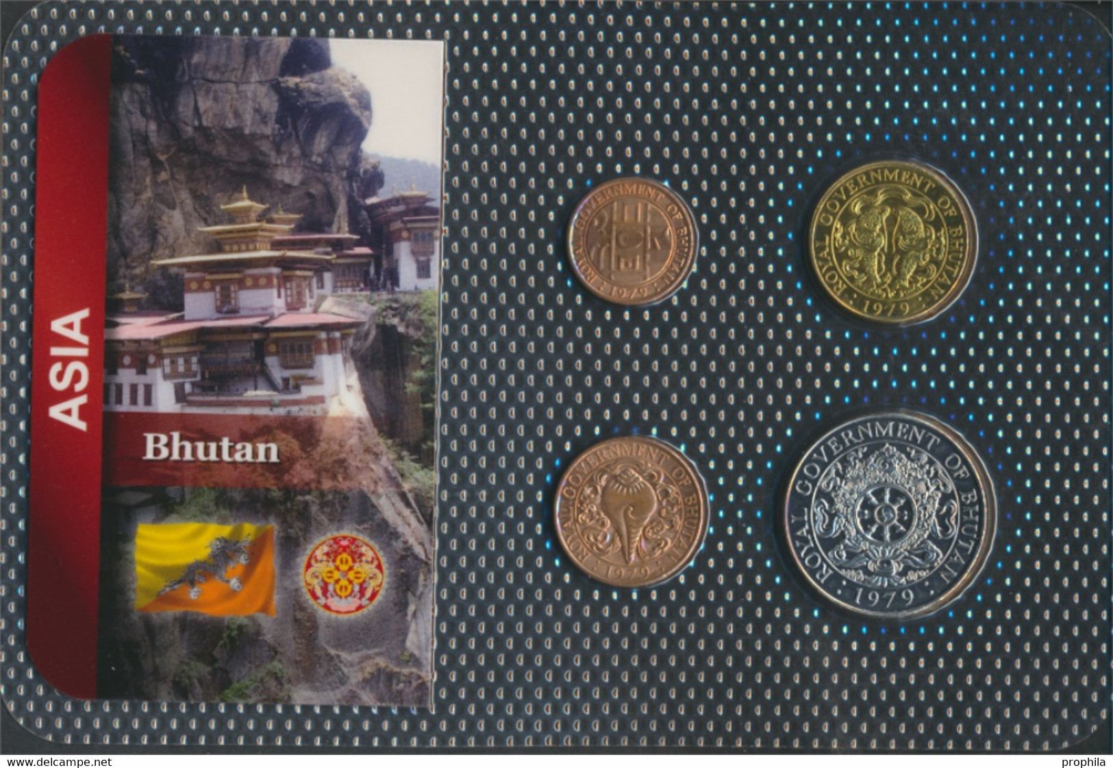 Bhutan 1979 Stgl./unzirkuliert Kursmünzen 1979 5 Chetrums Bis 1 Ngultrum (9764032 - Bhutan