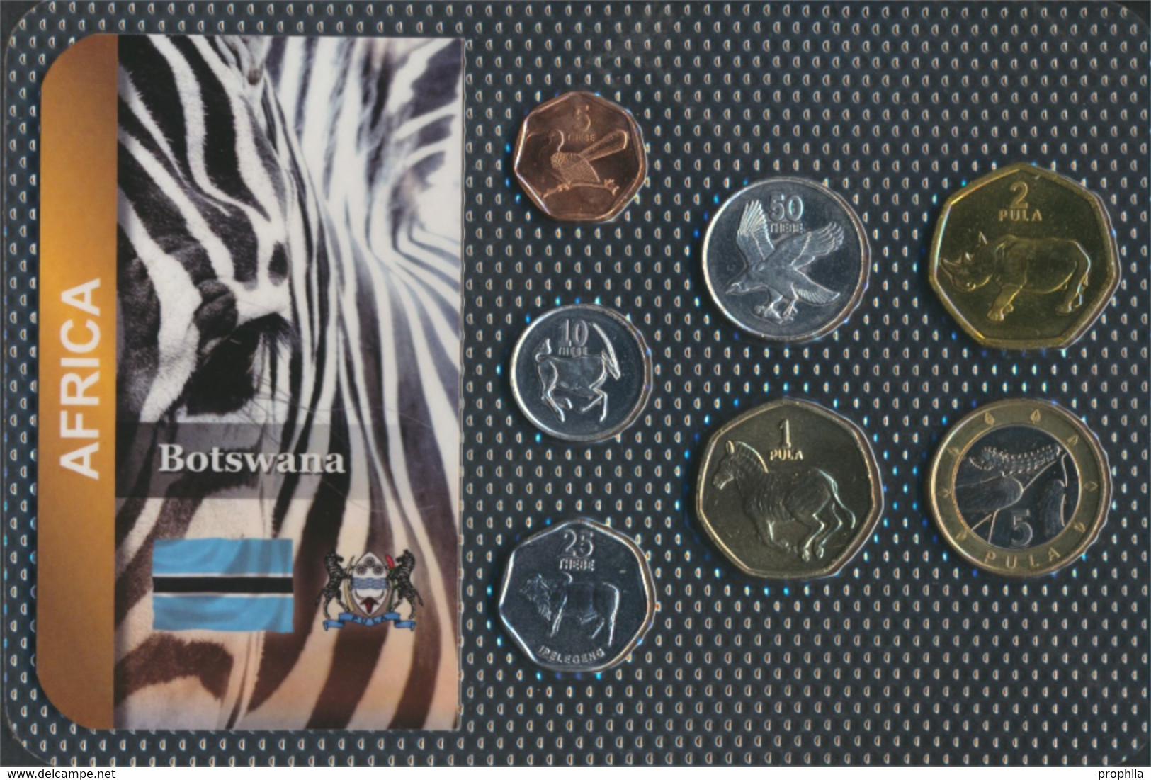 Botswana Stgl./unzirkuliert Kursmünzen Stgl./unzirkuliert Ab 1991 5 Thebe Bis 5 Pula (9764220 - Botswana