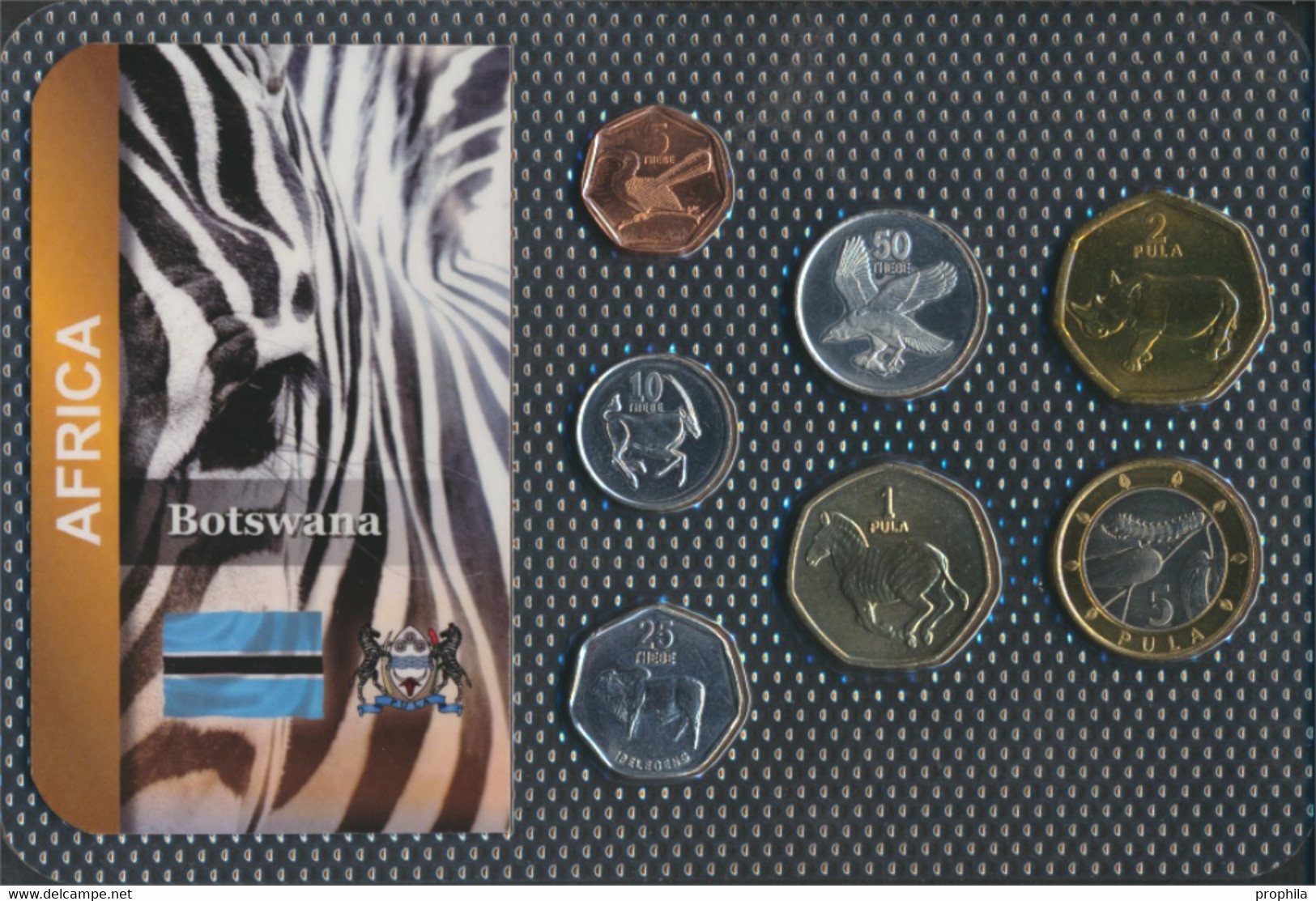 Botswana Stgl./unzirkuliert Kursmünzen Stgl./unzirkuliert Ab 1991 5 Thebe Bis 5 Pula (9764221 - Botswana
