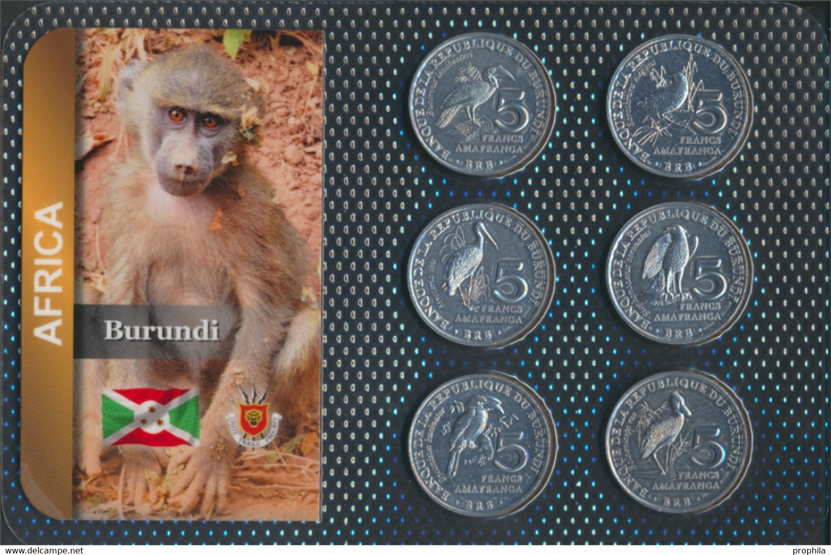 Burundi 2014 Stgl./unzirkuliert Kursmünzen 2014 6 X 5 Francs (9764196 - Burundi