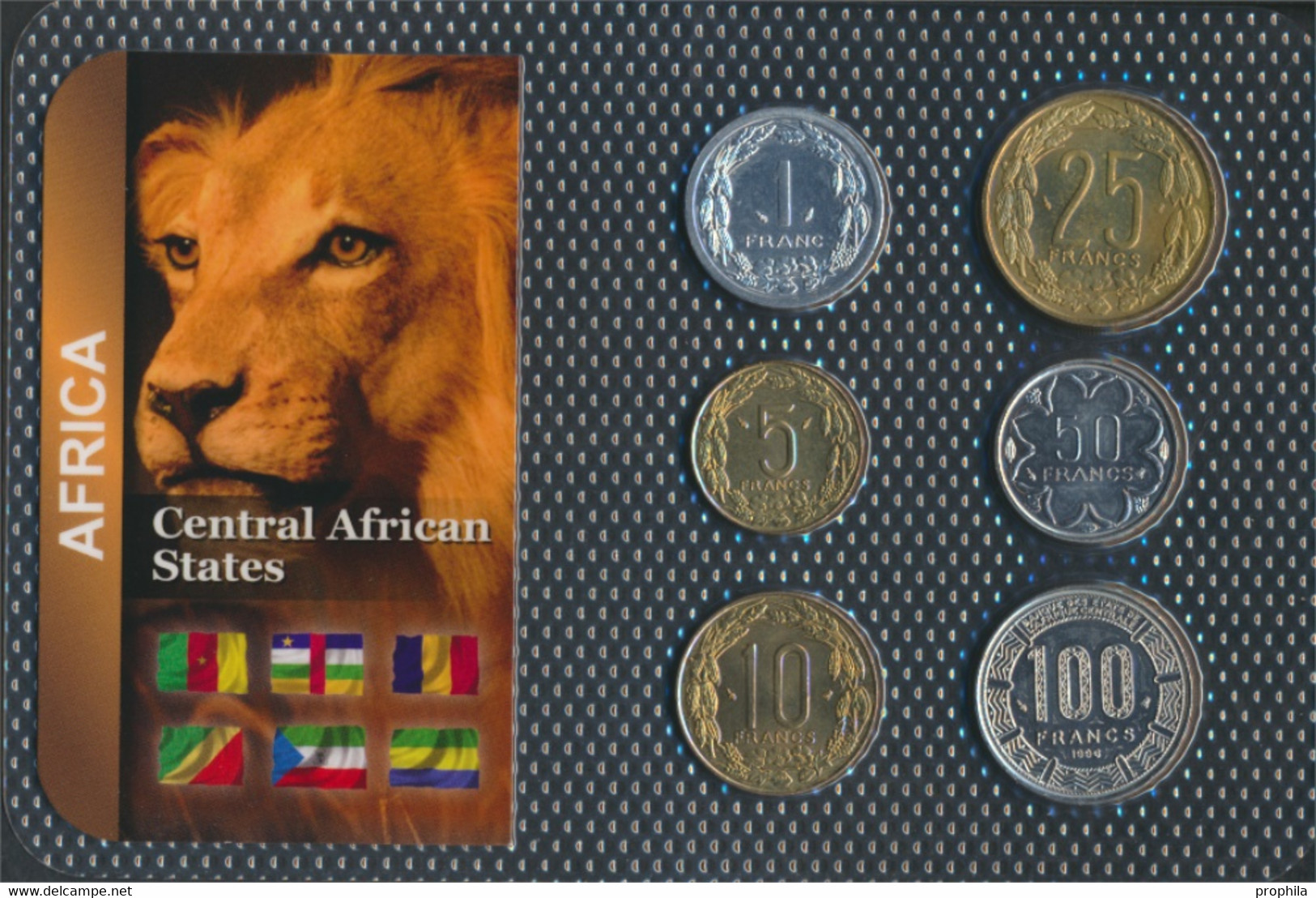 Zentralafrikanische Staaten Stgl./unzirkuliert Kursmünzen Stgl./unzirkuliert Ab 1973 1 Franc Bis 100 Francs (9764183 - Central African Republic
