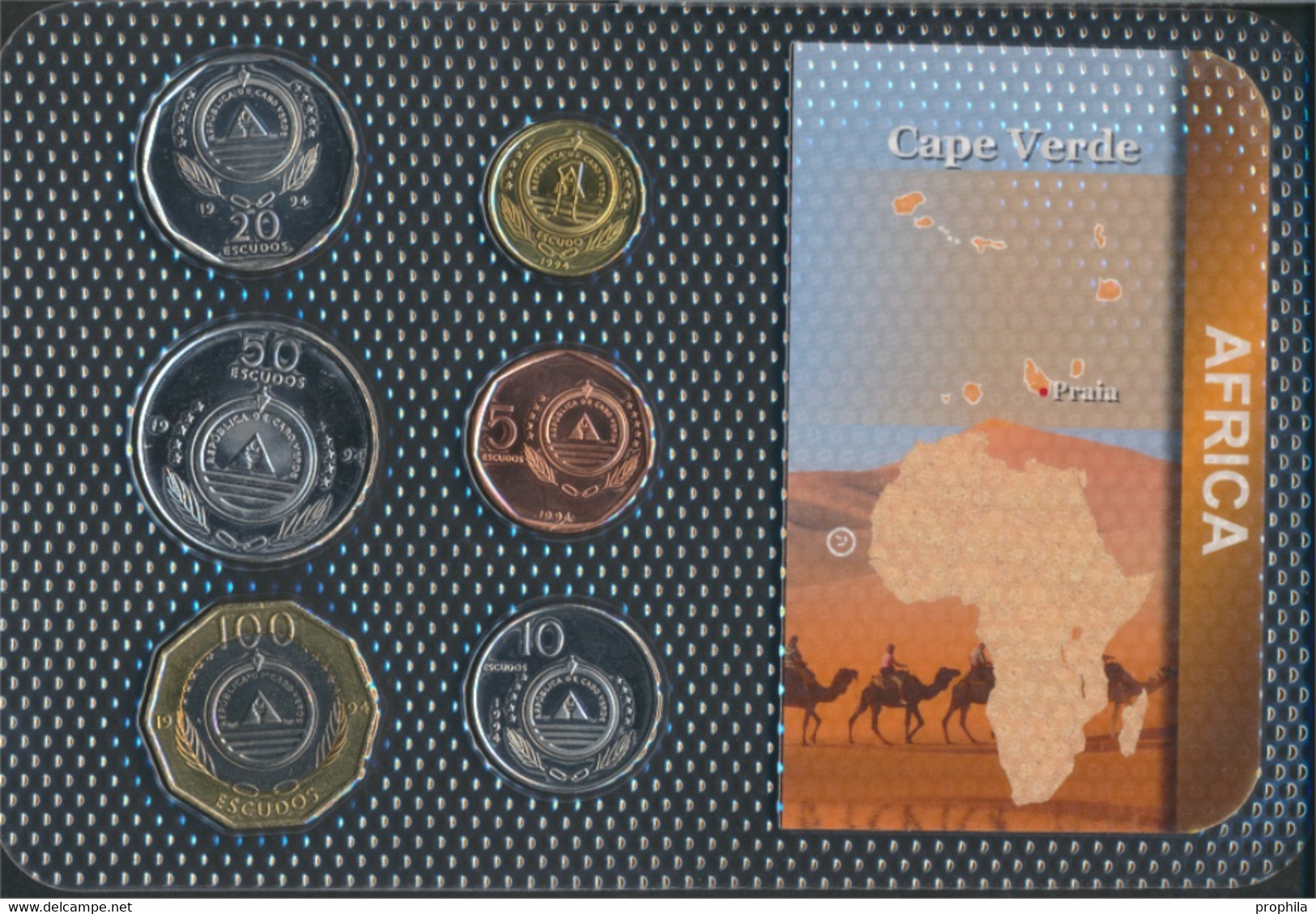 Kap Verde 1994 Stgl./unzirkuliert Kursmünzen 1994 1 Escudos Bis 100 Escudos Birds (9767673 - Cabo Verde