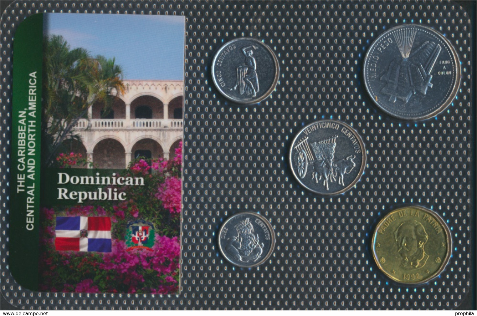 Dominikanische Republik Stgl./unzirkuliert Kursmünzen Stgl./unzirkuliert Ab 1989 5 Centavos Bis 1 Peso (9764328 - Dominicana