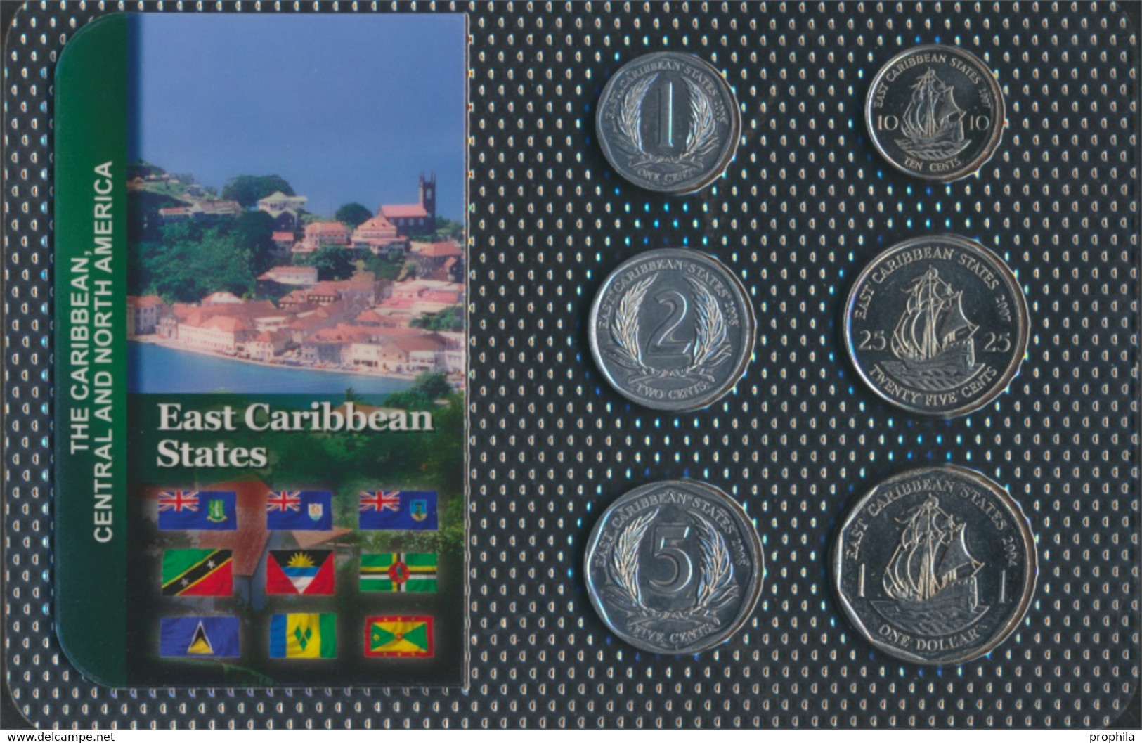 Vereinte Karibische Staaten Stgl./unzirkuliert Kursmünzen Stgl./unzirkuliert Ab 2002 1 Cent Bis 1 Dollar (9764323 - East Caribbean States