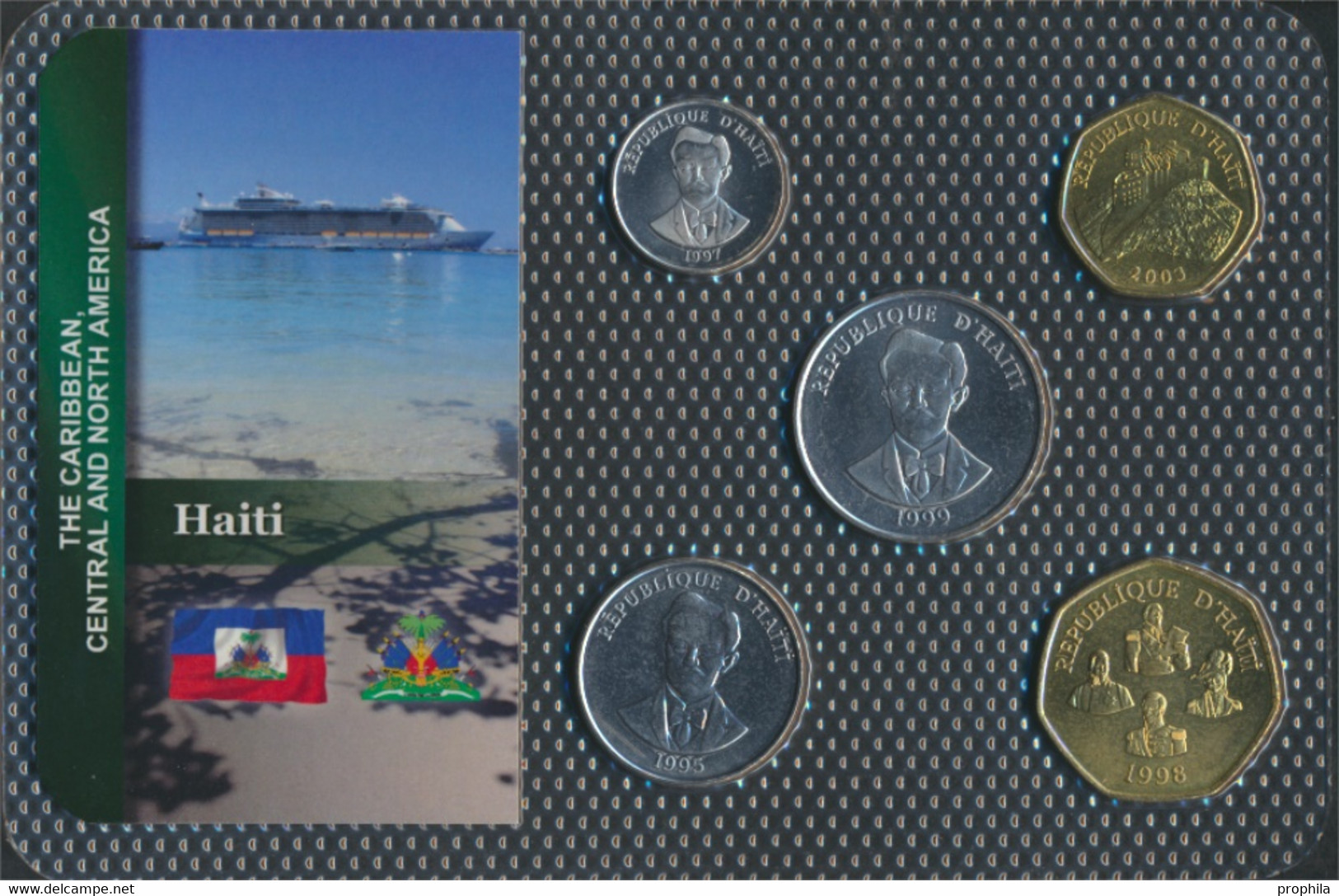 Haiti Stgl./unzirkuliert Kursmünzen Stgl./unzirkuliert Ab 1986 5 Cents Bis 5 Gourdes (9764257 - Haïti