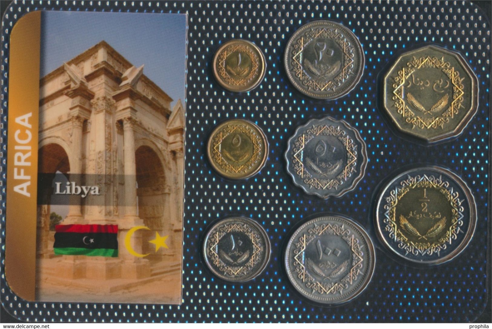 Libyen Stgl./unzirkuliert Kursmünzen Stgl./unzirkuliert Ab 1979 1 Dirhams Bis 1/2 Dinar (9764420 - Libia