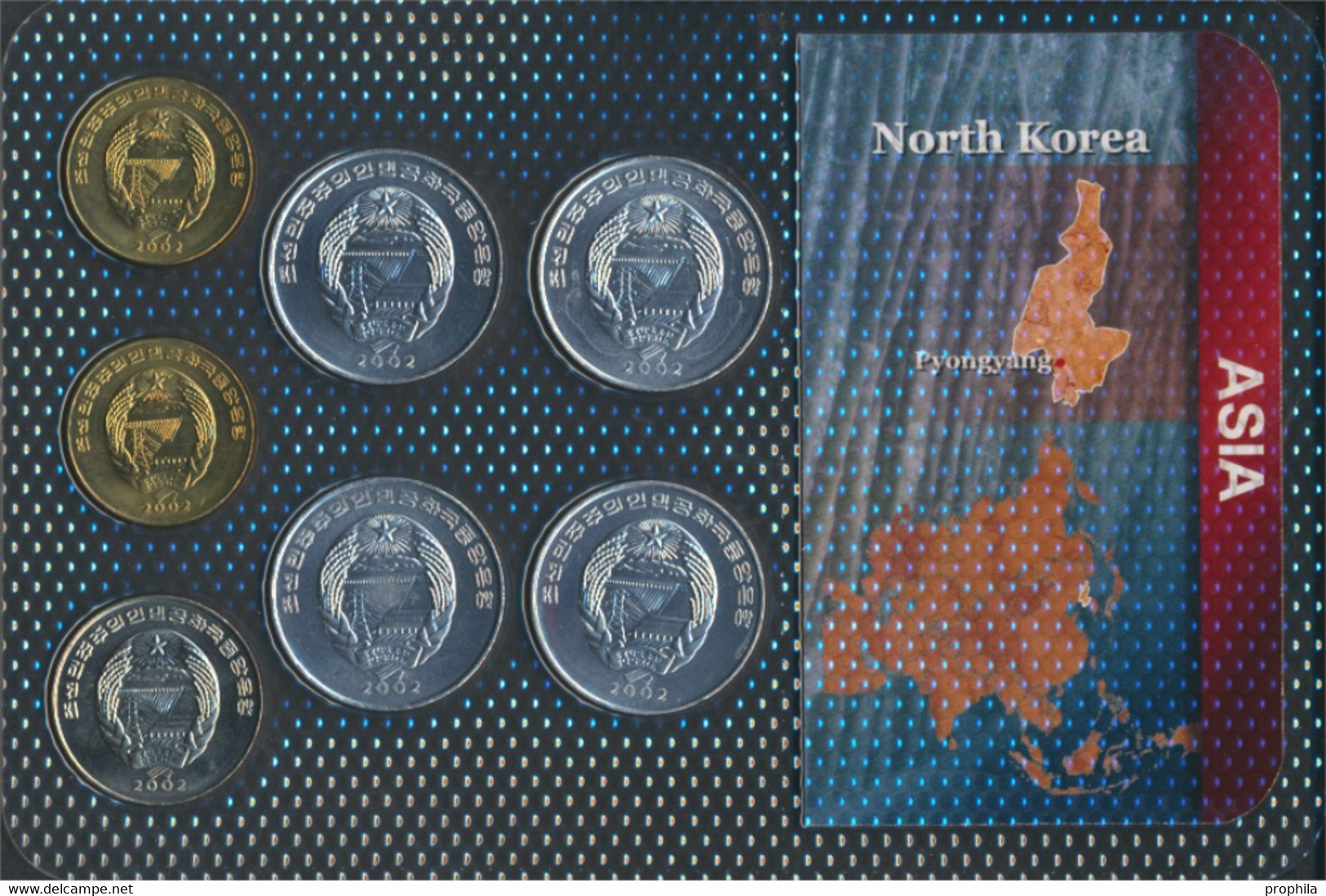 Nord-Korea 2002 Stgl./unzirkuliert Kursmünzen 2002 1/2 Chon Bis 2 Chon (9764513 - Corée Du Nord