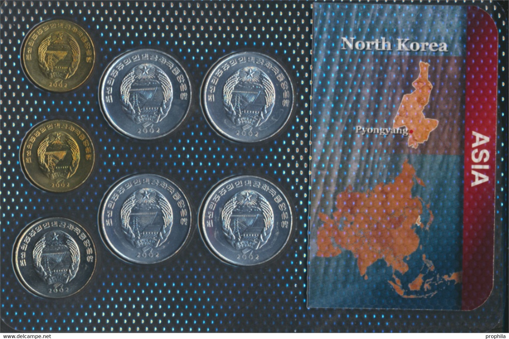 Nord-Korea 2002 Stgl./unzirkuliert Kursmünzen 2002 1/2 Chon Bis 2 Chon (9764515 - Korea (Nord-)