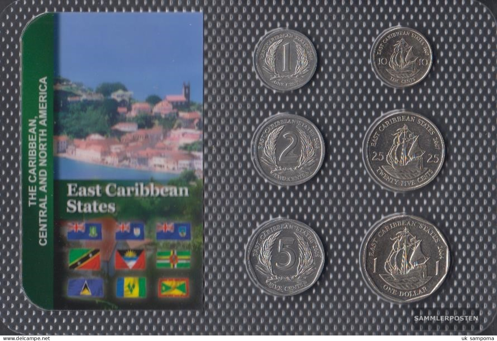 United Caribbean States Stgl./unzirkuliert Kursmünzen Stgl./unzirkuliert From 2002 1 CENT Until 1 US Dollars - Oost-Caribische Staten