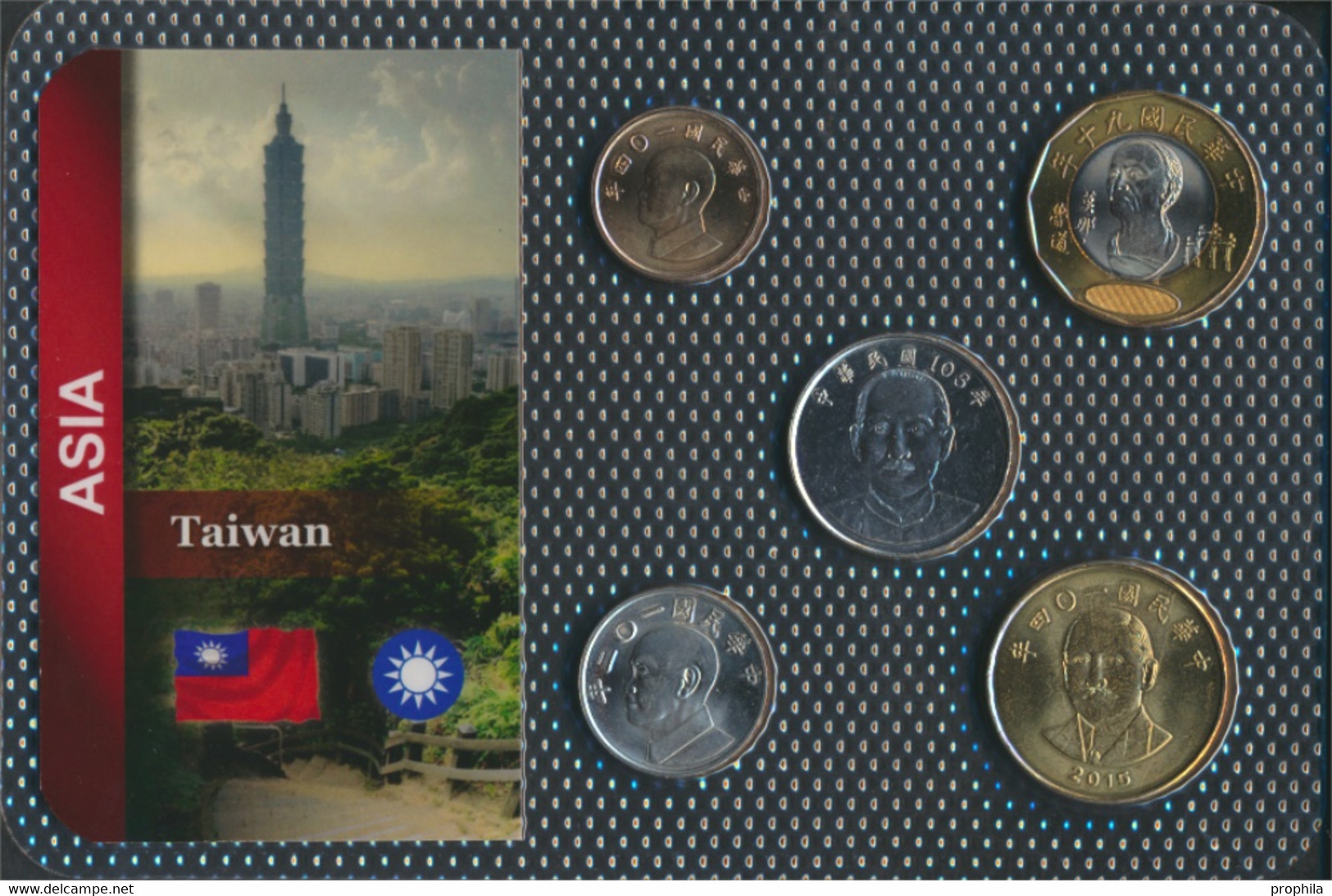 China-Taiwan Stgl./unzirkuliert Kursmünzen Stgl./unzirkuliert Ab 1981 1 Yuan Bis 50 Yuan (9764447 - Taiwan
