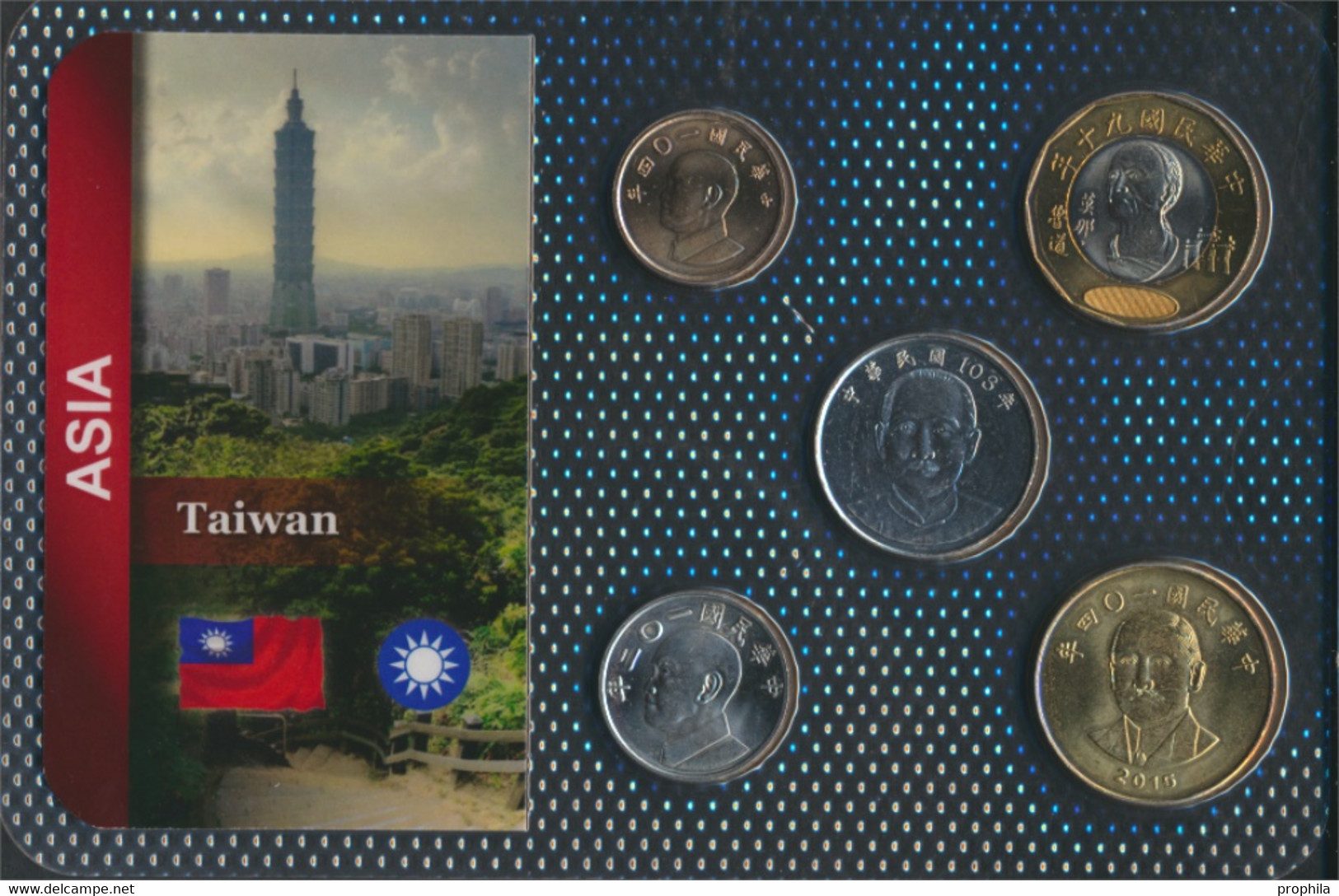 China-Taiwan Stgl./unzirkuliert Kursmünzen Stgl./unzirkuliert Ab 1981 1 Yuan Bis 50 Yuan (9764448 - Taiwán