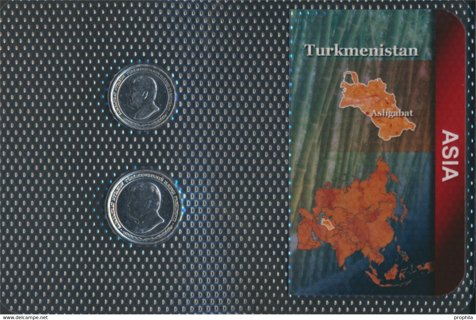 Turkmenistan 1999 Stgl./unzirkuliert Kursmünzen 1999 500 Bis 1.000 Manat (9764341 - Turkmenistán