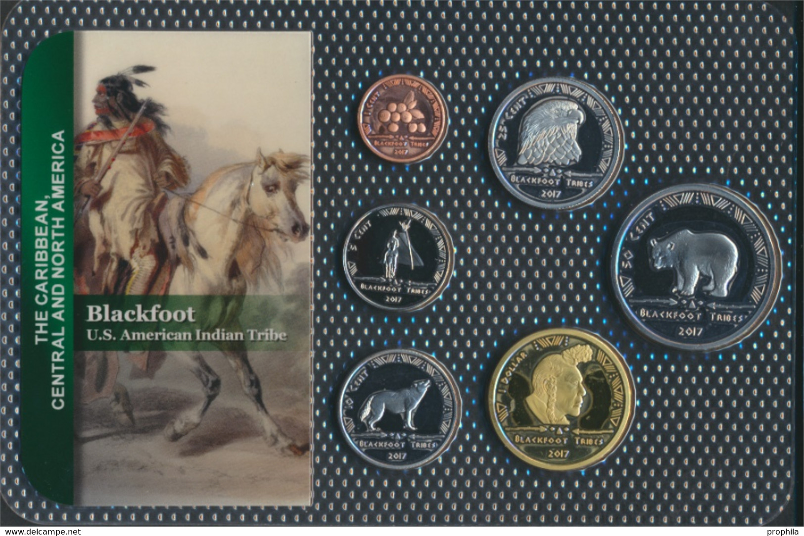 USA 2017 Stgl./unzirkuliert Kursmünzen 2017 1 Cent Bis 1 Dollar Blackfoot (9764347 - Proof Sets