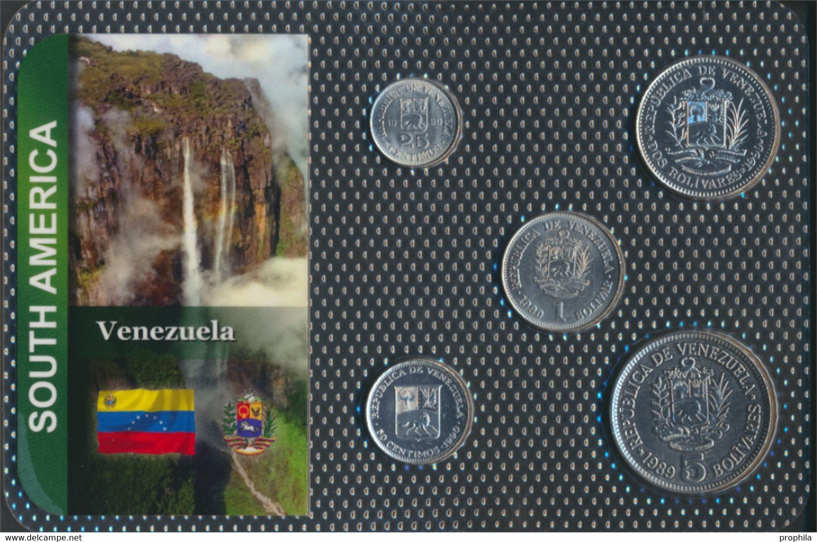 Venezuela Stgl./unzirkuliert Kursmünzen Stgl./unzirkuliert Ab 1989 25 Centimos Bis 5 Bolivares (9764027 - Venezuela