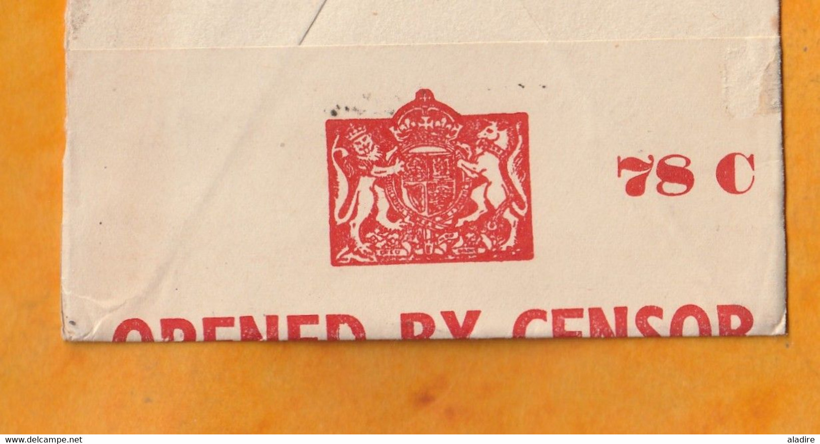 1943 - WWII - Enveloppe Par Paquebot SS EXMOUTH De Bombay, Inde, GB Vers Denver, USA - British Censorship - 1936-47 King George VI