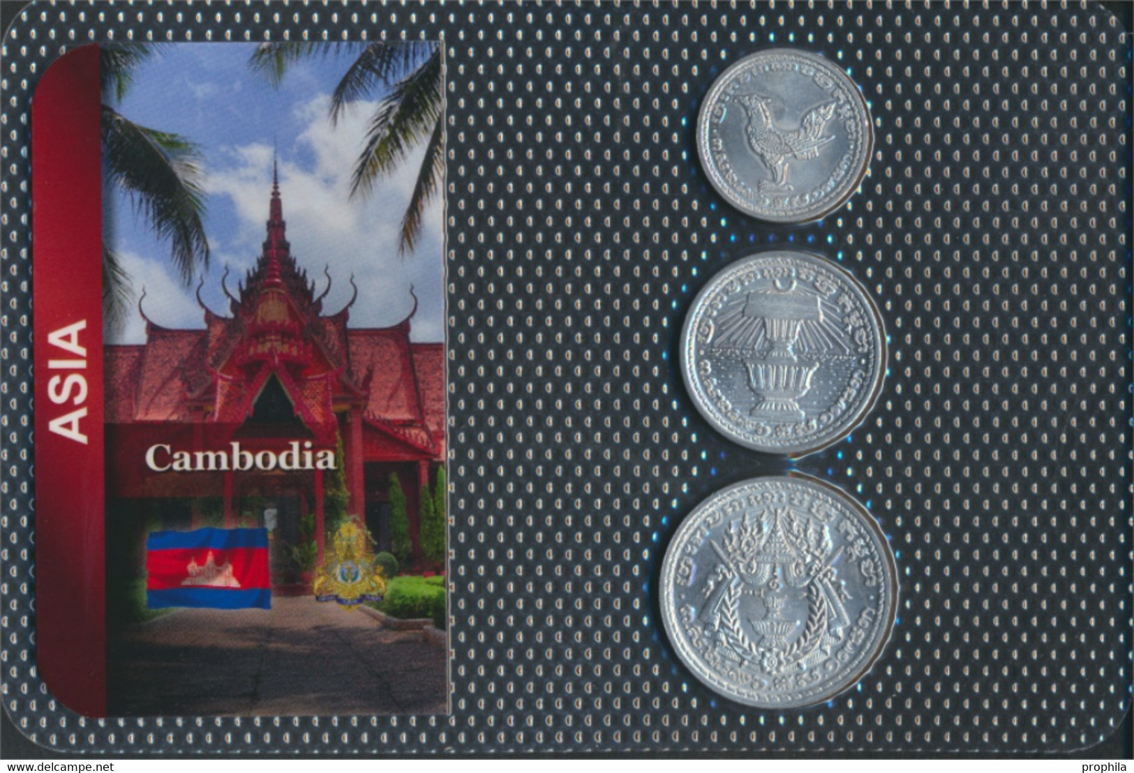 Kambodscha 1959 Stgl./unzirkuliert Kursmünzen 1959 10 Sen Bis 50 Sen (9764194 - Kambodscha