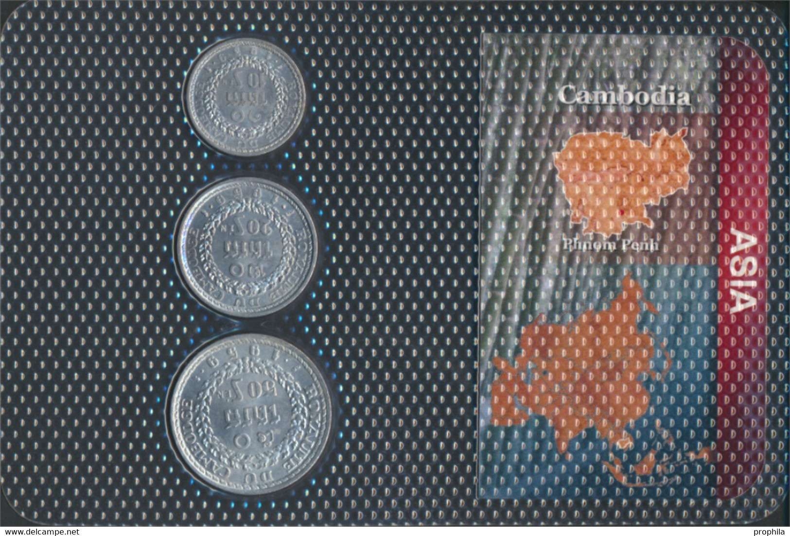 Kambodscha 1959 Stgl./unzirkuliert Kursmünzen 1959 10 Sen Bis 50 Sen (9764194 - Cambodge