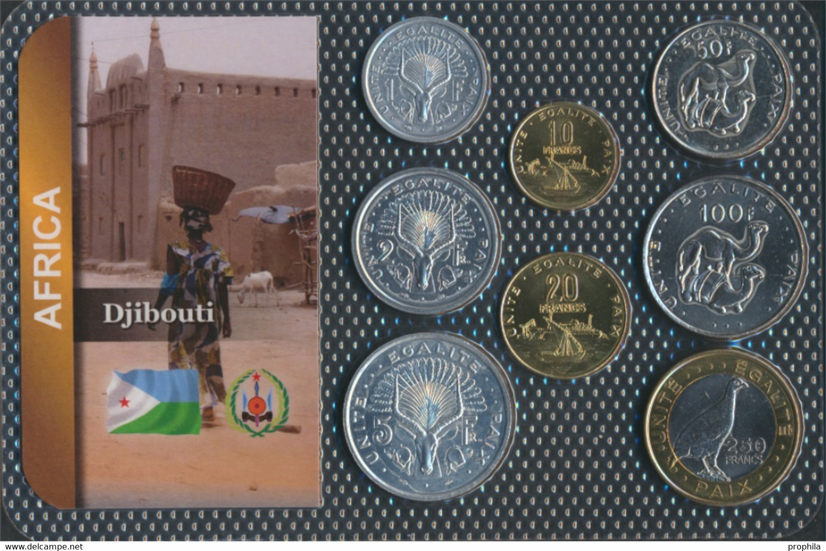 Dschibuti Stgl./unzirkuliert Kursmünzen Stgl./unzirkuliert Ab 1977 1 Francs Bis 250 Francs (9764132 - Dschibuti