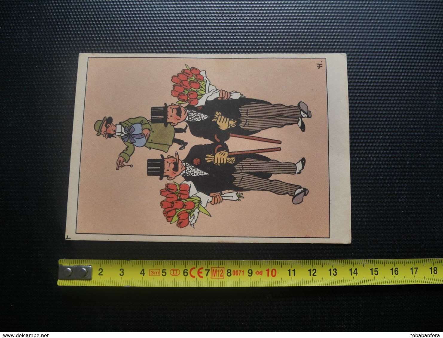 RARE CARTE FESTIVE 6 TINTIN HERGE DES ANNEES 50 . DUPOND & DUPONT & LE PROFESSEUR TOURNESOL . - Comics