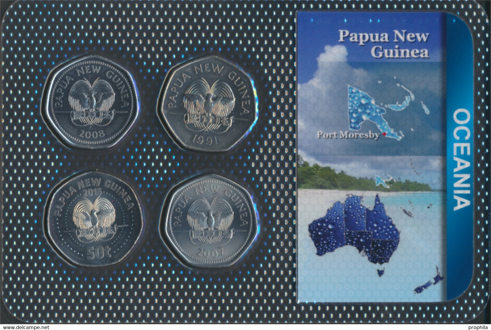 Papua-Neuguinea Stgl./unzirkuliert Kursmünzen Stgl./unzirkuliert Ab 1991 4 X 50 Toea (9763945 - Papúa Nueva Guinea