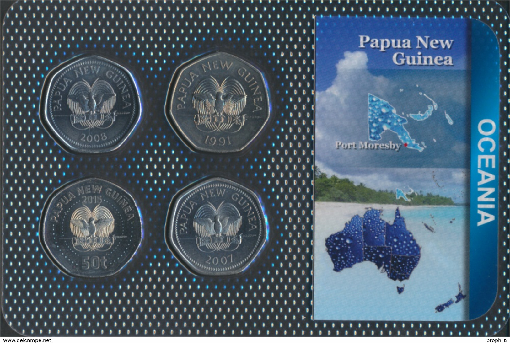 Papua-Neuguinea Stgl./unzirkuliert Kursmünzen Stgl./unzirkuliert Ab 1991 4 X 50 Toea (9763946 - Papoea-Nieuw-Guinea