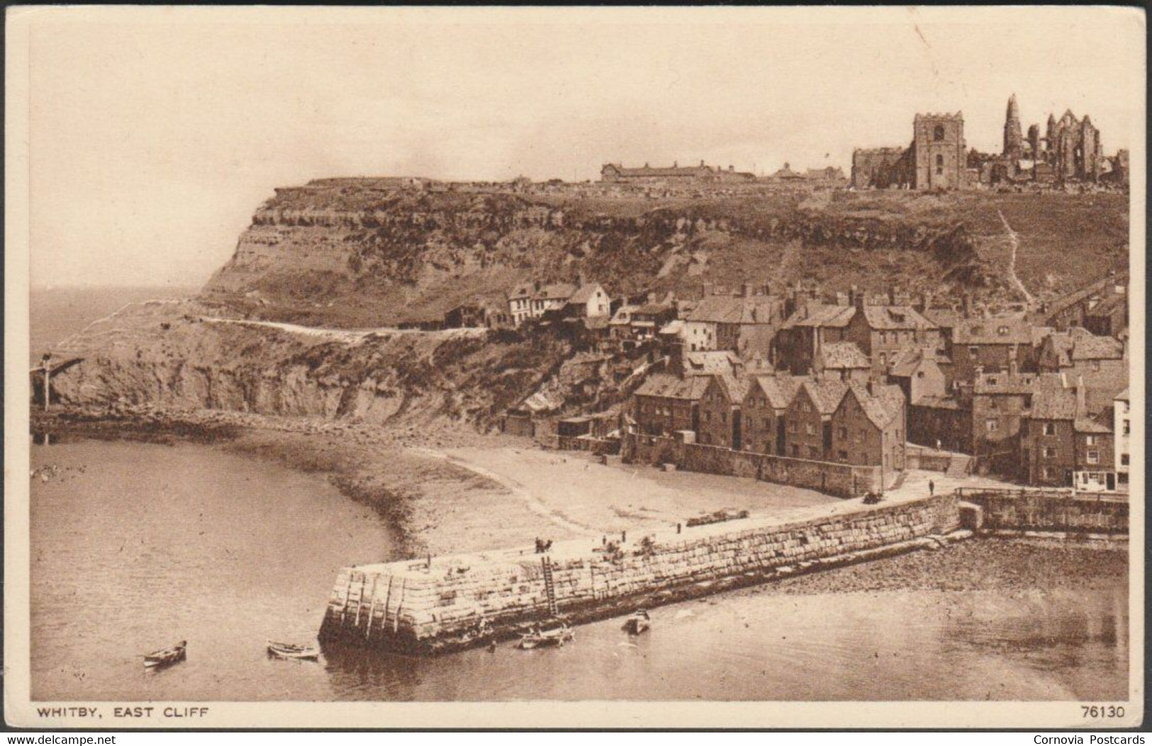 East Cliff, Whitby, Yorkshire, C.1930s - Photochrom Postcard - Whitby