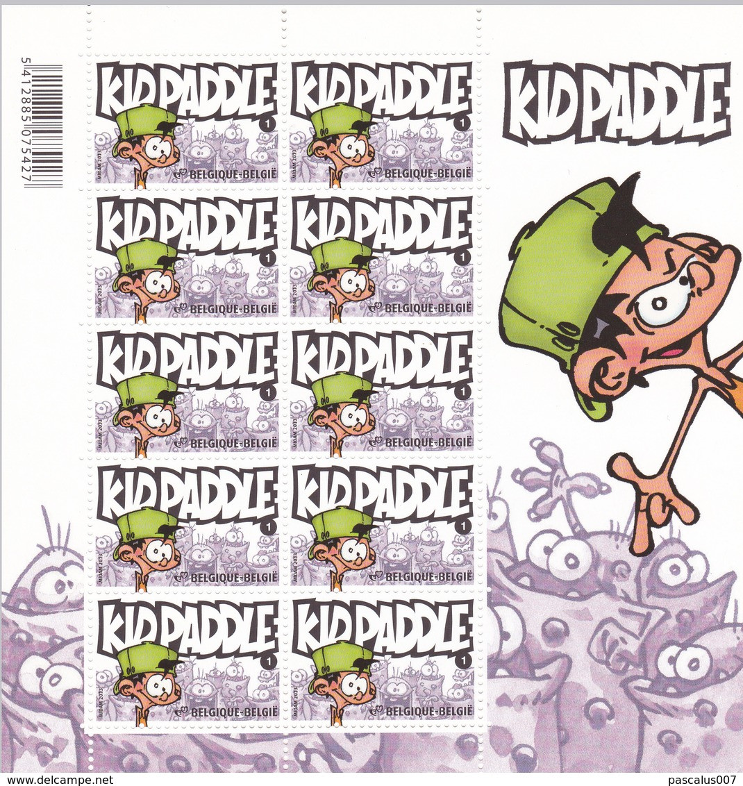 7 4294  F 4294   Belgique  Feuillet  BD Kid Paddle  21-1-2013 18€ - 1981-1990